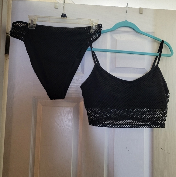 refuge Other - Refuge black bikini set, with fishnet details/cut outs size XL NWT
